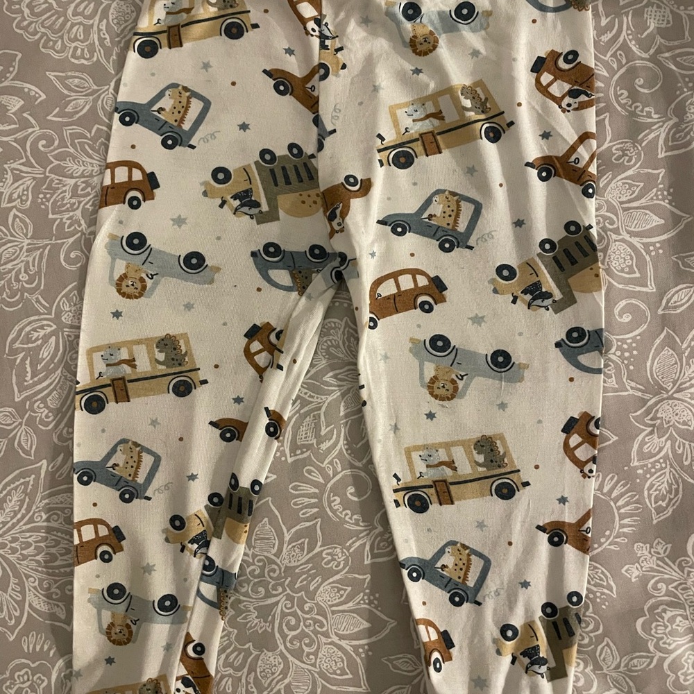Très Beau et Belle Bamboo Pajama Pants 12M Construction Vehicles & Animals - Picture 4 of 5